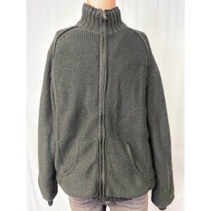 Buffalo David Bitton Men's Black Knitted Zipper up Sweater Size XL SKU 5910
